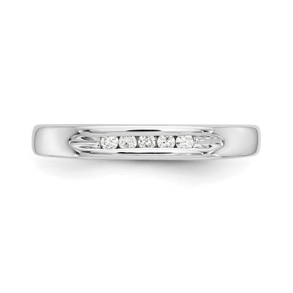14K Weißgold Diamant-Ring mit 5 Steinen in Kanalfassung