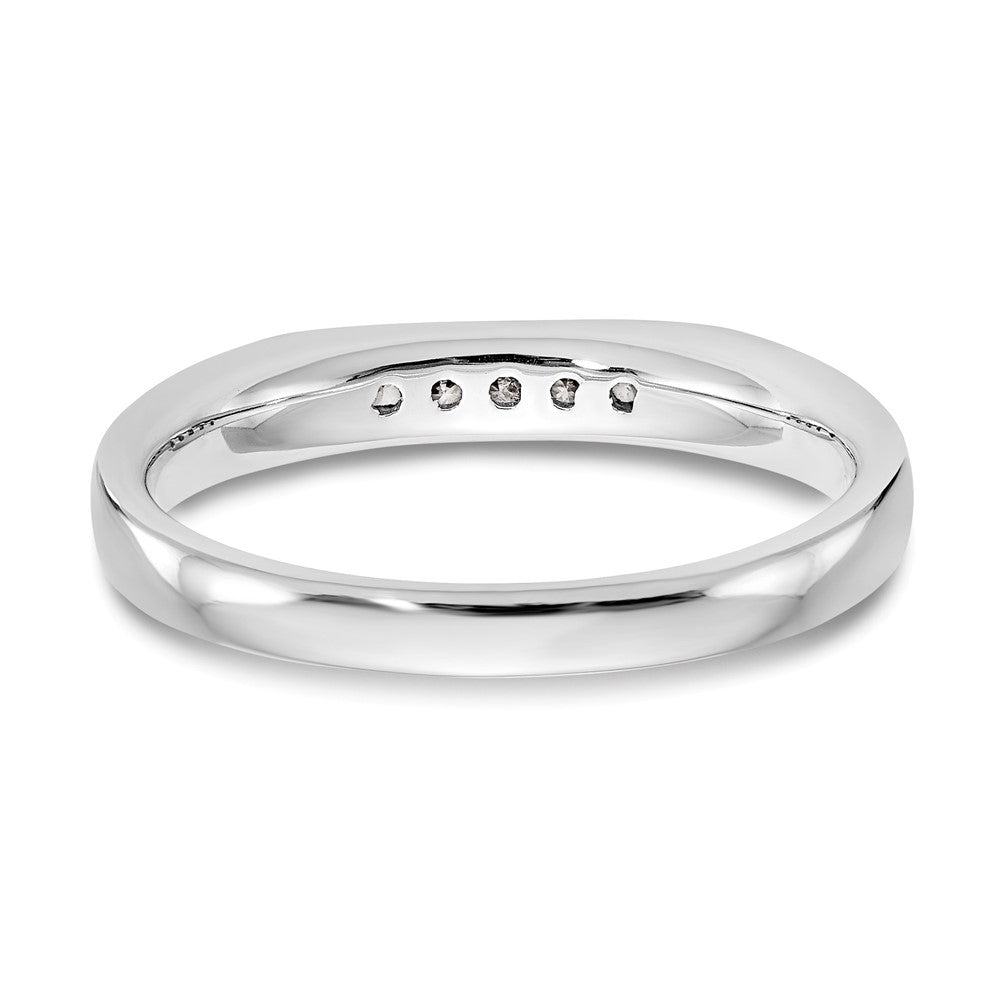 14K Weißgold Diamant-Ring mit 5 Steinen in Kanalfassung