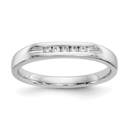 14K Weißgold Diamant-Ring mit 5 Steinen in Kanalfassung