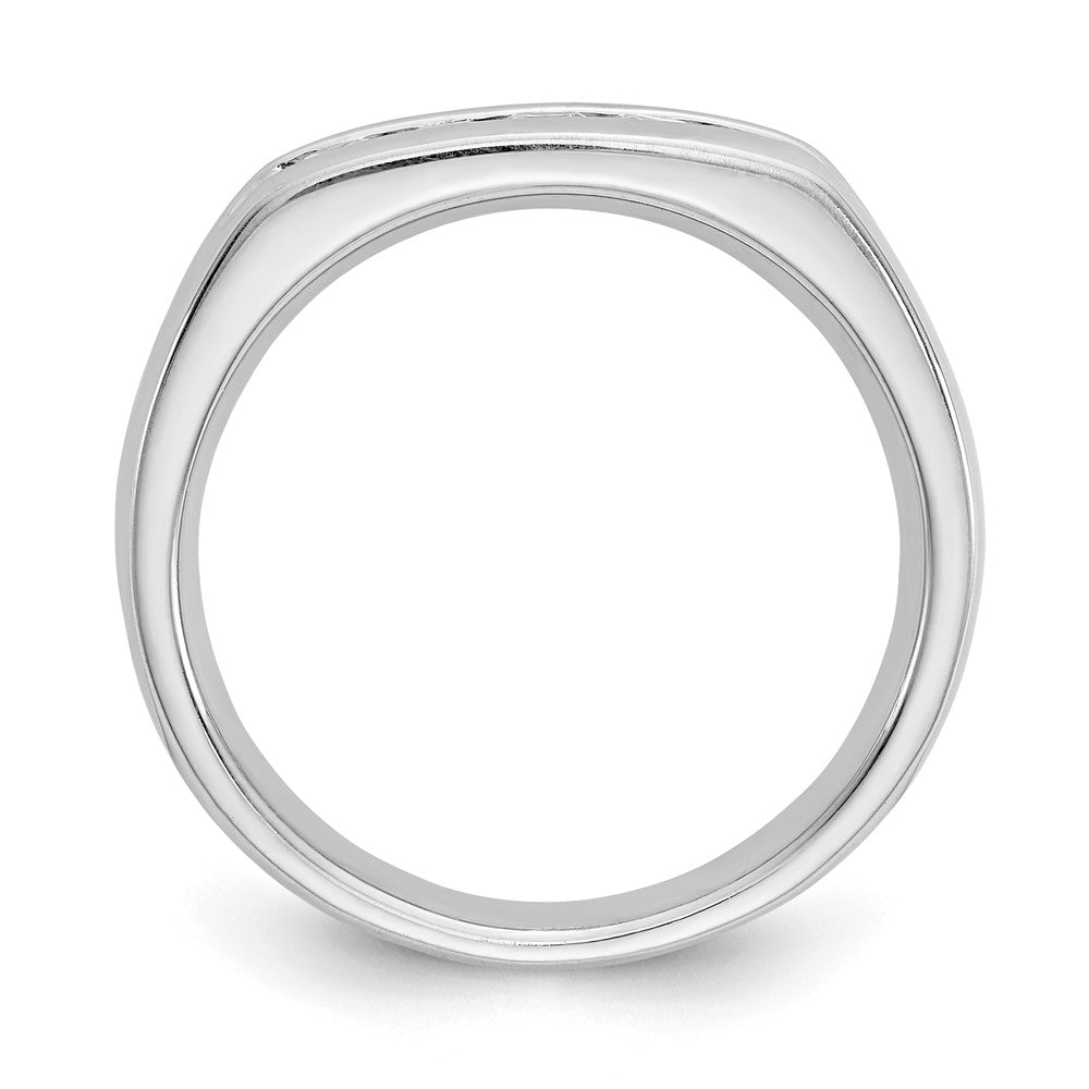 14K Weißgold Fünf-Stein-Ring mit natürlichen Diamanten in Kanalfassung