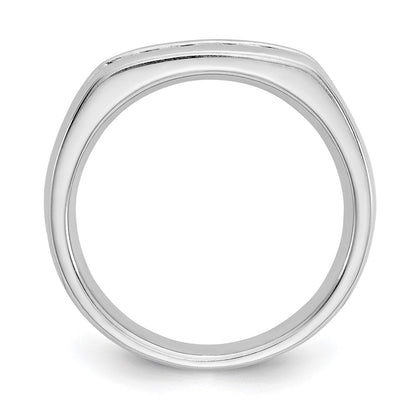 14K Weißgold Fünf-Stein-Ring mit natürlichen Diamanten in Kanalfassung