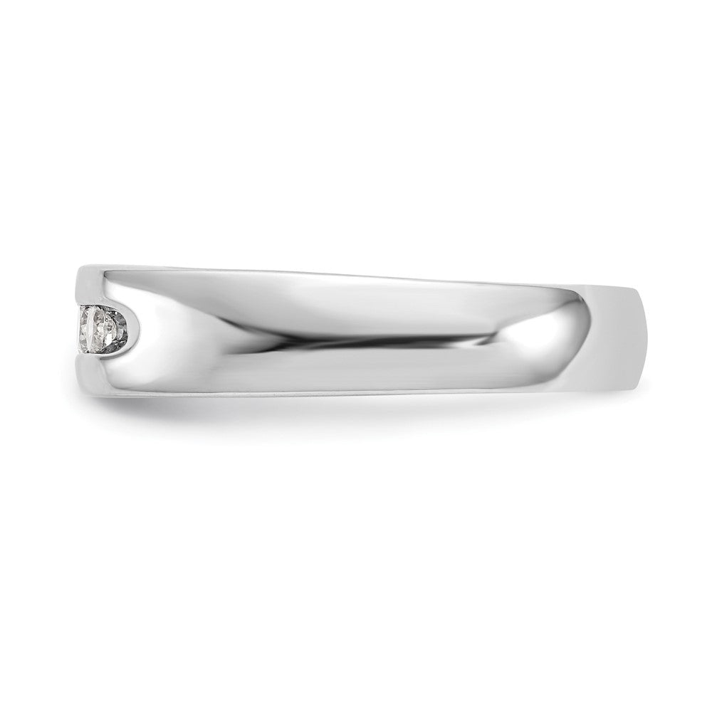 14K Weißgold Fünf-Stein-Ring mit natürlichen Diamanten in Kanalfassung