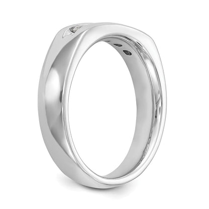 14K Weißgold Fünf-Stein-Ring mit natürlichen Diamanten in Kanalfassung