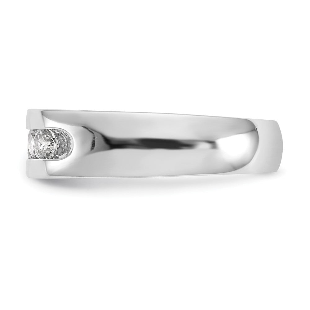 14K Weißgold Fünf-Steine-Ring mit natürlichen Diamanten in Kanalfassung