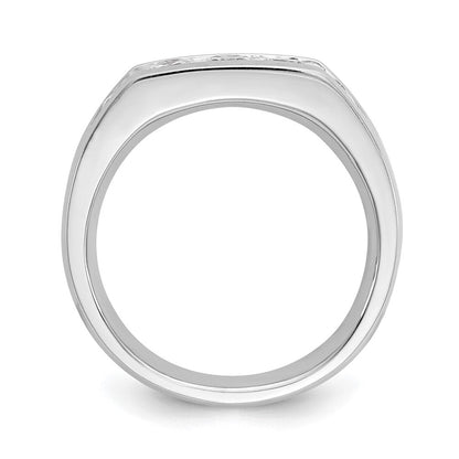 14K Weißgold 5 Stein 3/4 Karat Rund Diamant Komplett Kanalfassung Ring