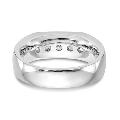 14K Weißgold 5 Stein 3/4 Karat Rund Diamant Komplett Kanalfassung Ring