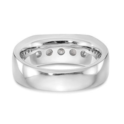 14K Weißgold 5-stone 1 Karat Rund Diamant Komplett Kanalfassung Ehering Ring