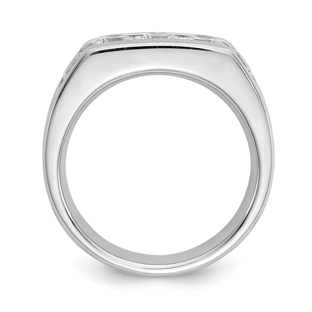 14K Weißgold 5-stone Echt Diamant Kanalfassung Ring