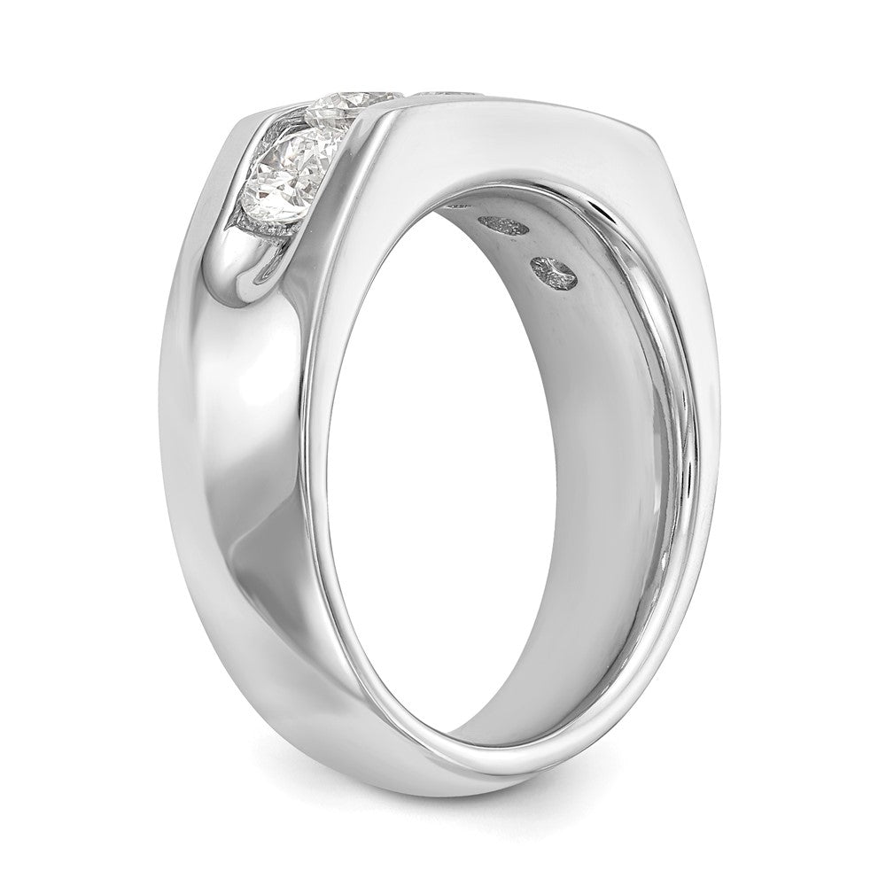 14K Weißgold 5-stone 1.25 Karat Rund Diamant Komplett Kanalfassung Ehering Ring