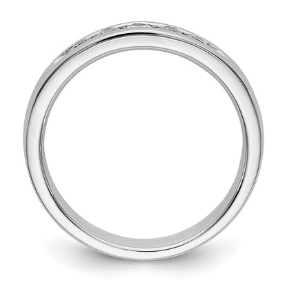 Ring aus 14K Weißgold mit 5 kanalgefassten Diamanten
