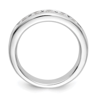 14K Weißgold Ring mit 5 runden Diamanten, 1 ct., in Kanalfassung