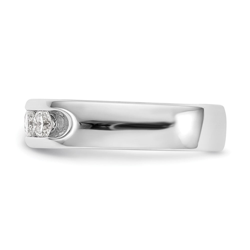 14K Weißgold Ring mit 5 runden Diamanten, 1 ct., in Kanalfassung