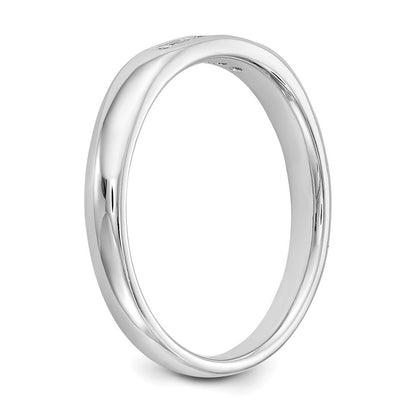 14K Weißgold Fünf-Steine kanalgefasster Ehering mit natürlichen Diamanten