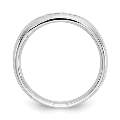 14K Weißgold Ring mit 5 Diamanten in Kanalfassung