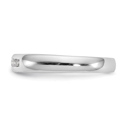 14K Weißgold Ring mit 5 Diamanten in Kanalfassung