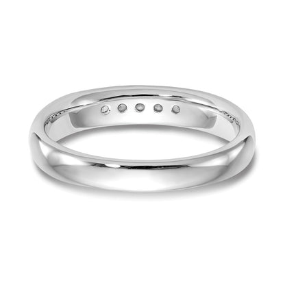 14K Weißgold Ring mit 5 Diamanten in Kanalfassung