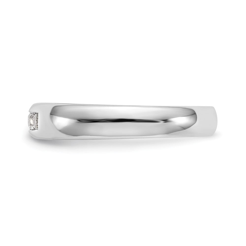 14K Weißgold Fünf-Stein-Ring mit natürlichen Diamanten in Kanalfassung