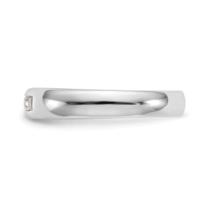 14K Weißgold Fünf-Stein-Ring mit natürlichen Diamanten in Kanalfassung