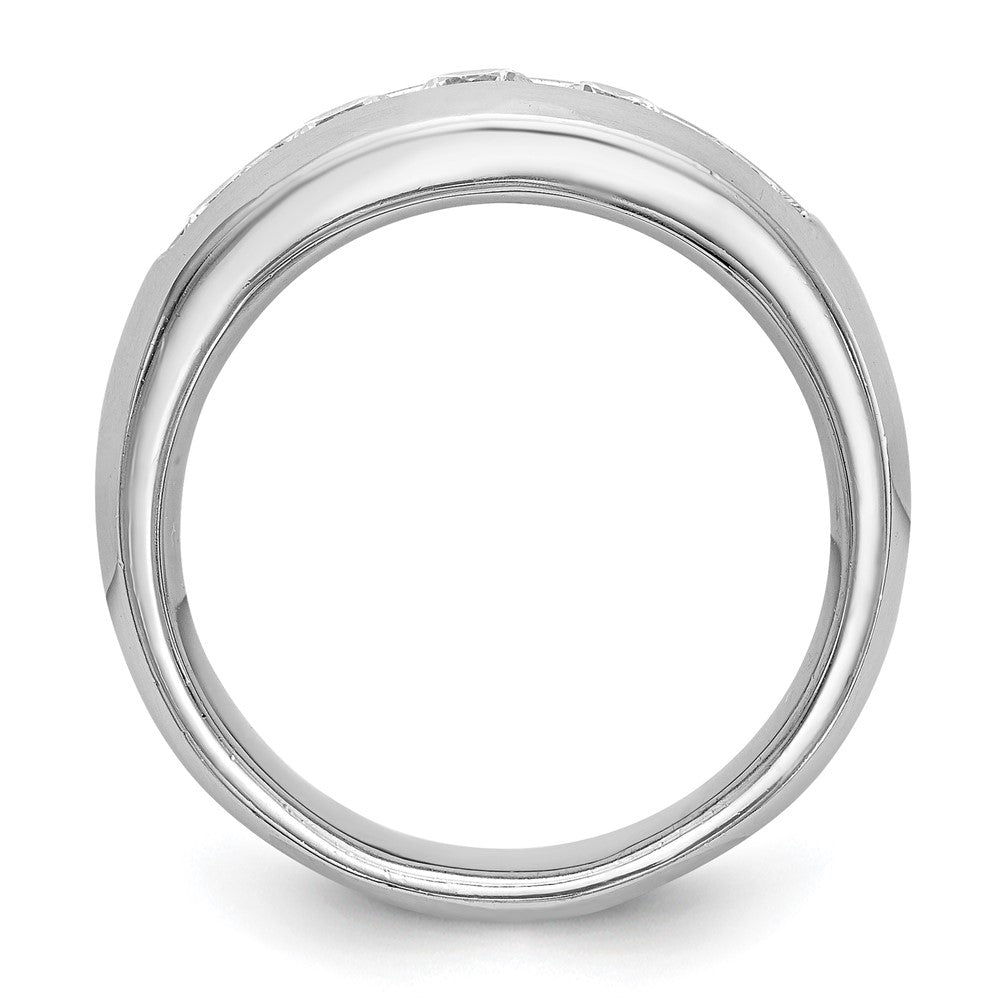 14K Weißgold 5 Stein 1 Karat Rund Diamant Komplett Kanalfassung Ring