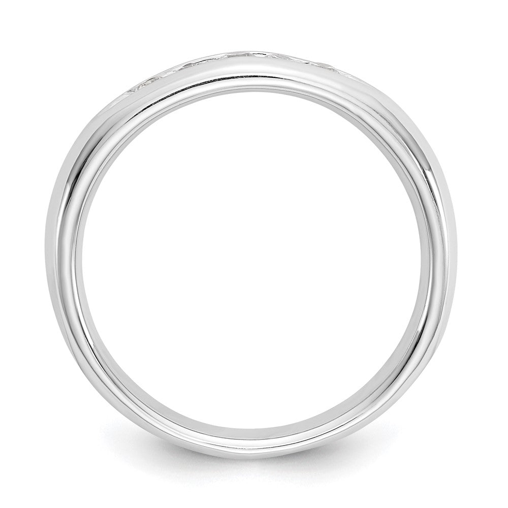 14K Weißgold Ring mit 5 Diamanten in Kanalfassung