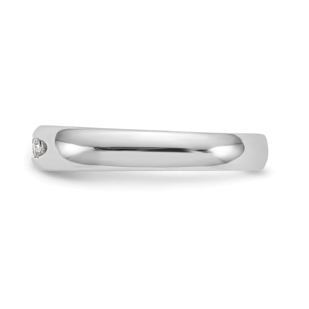 14K Weißgold Ring mit 5 Diamanten in Kanalfassung