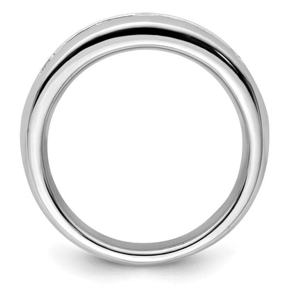 14K Weißgold 5 Stein 1 Karat Rund Diamant Komplett Kanalfassung Ring