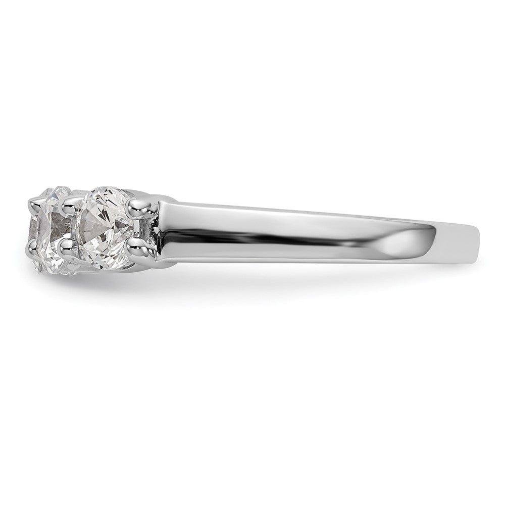 14K Weißgold Fünf-Steine-Modering mit 1 0,33 ct. Laborgezüchteten Diamanten VS/SI+ G+