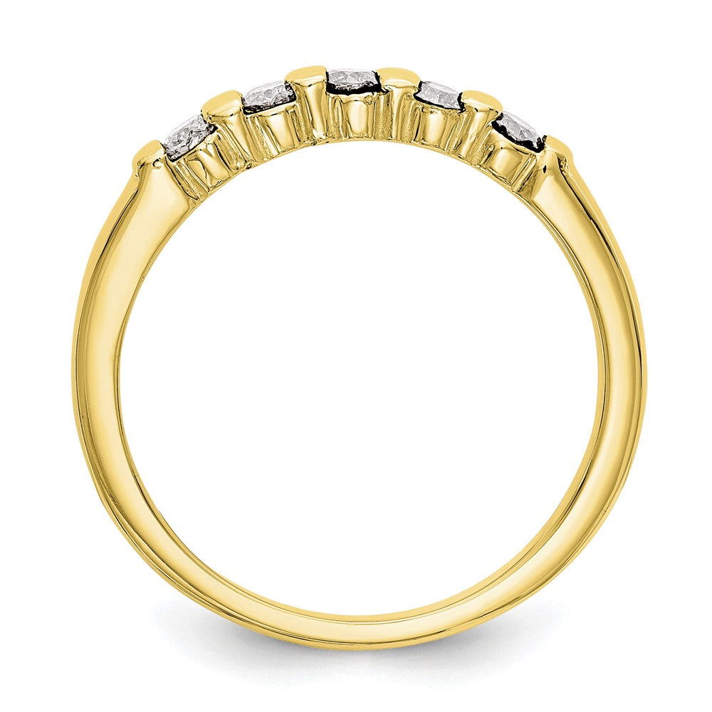 10K Gelbgold 5 Stein Diamant Ring