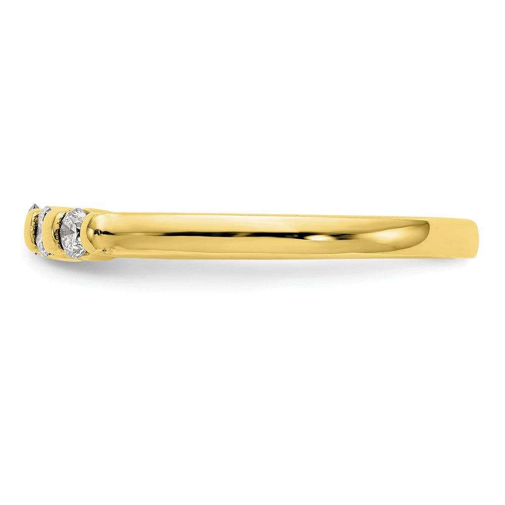 10K Gelbgold 5 Stein Diamant Ring