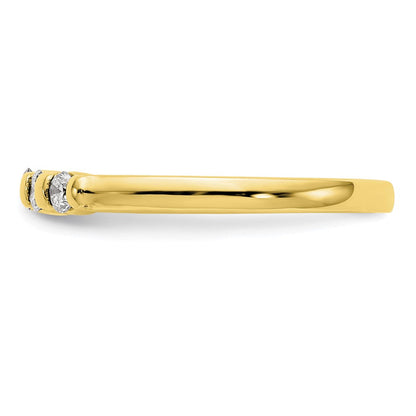 10K Gelbgold 5 Stein Diamant Ring