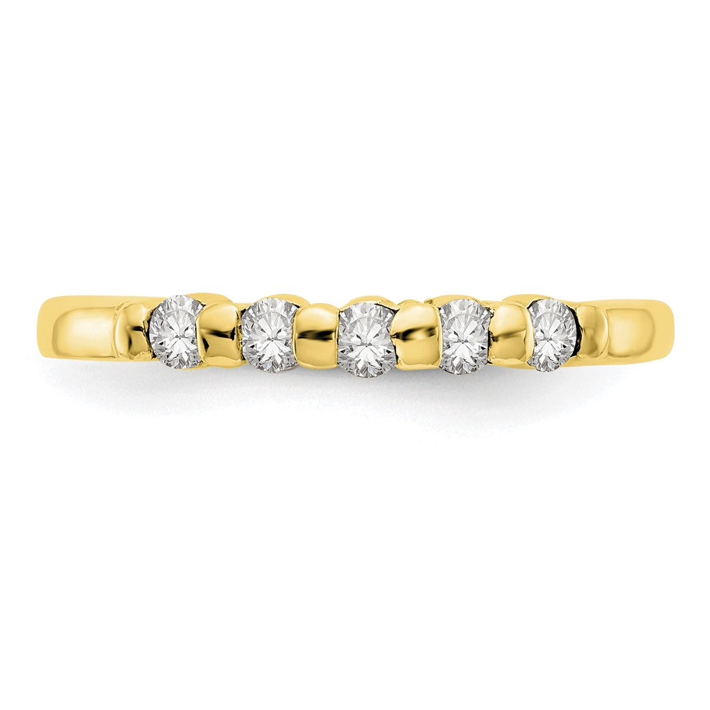 10K Gelbgold 5 Stein Diamant Ring