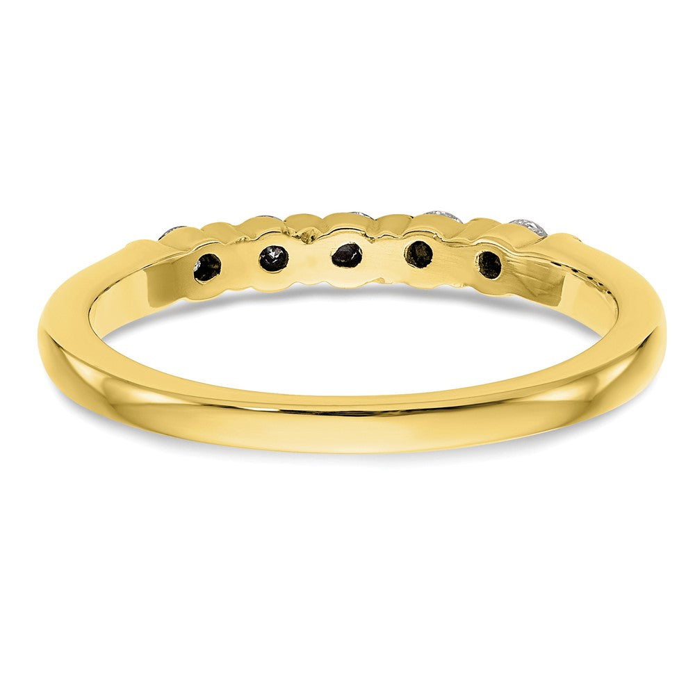 10K Gelbgold 5 Stein Diamant Ring