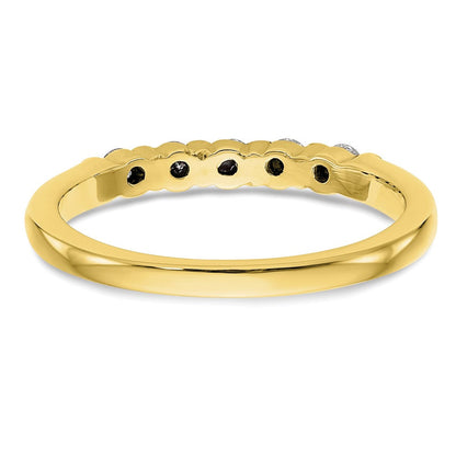 10K Gelbgold 5 Stein Diamant Ring