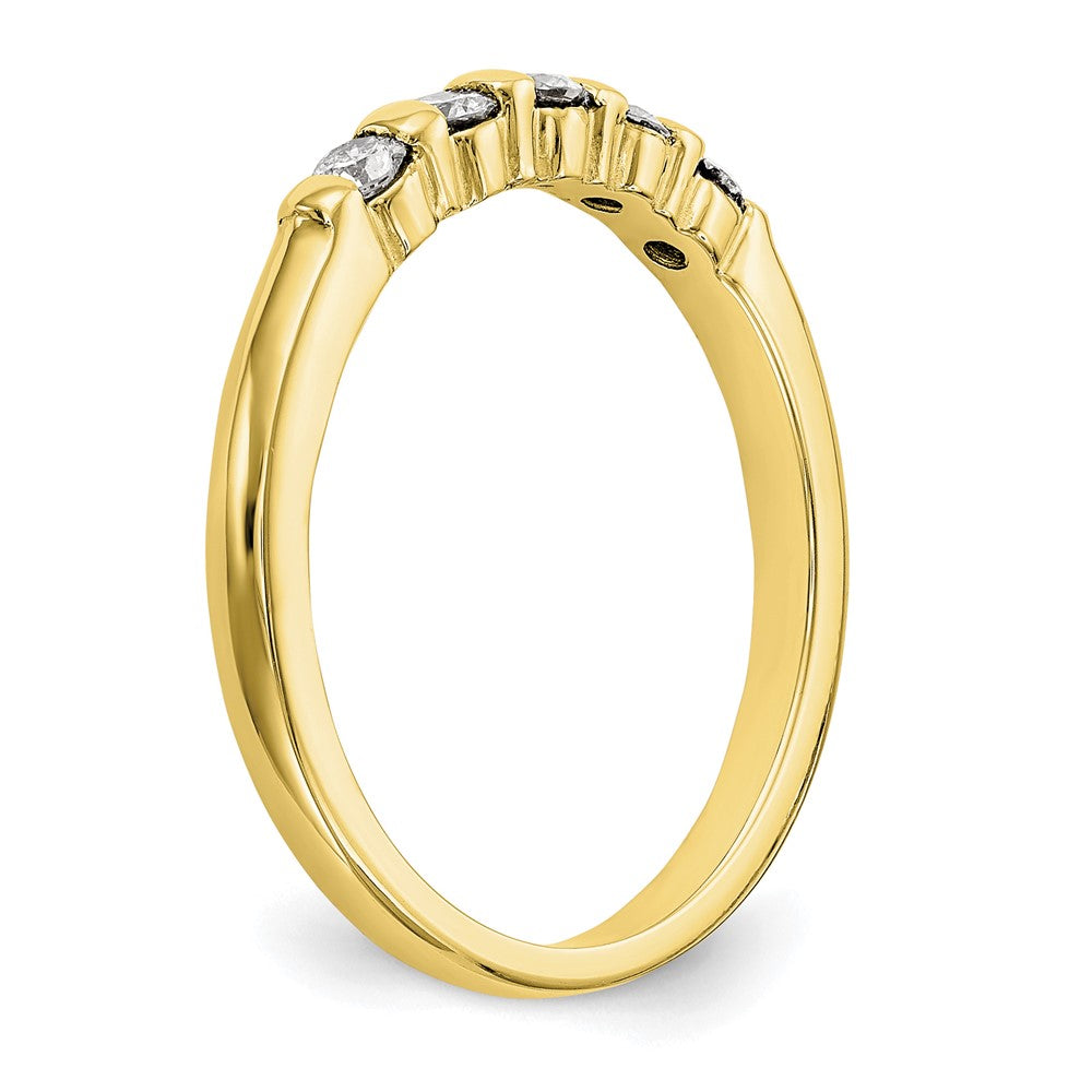 10K Gelbgold 5 Stein Diamant Ring