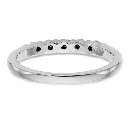 14K Weißgold Ring mit 5 echten Diamanten