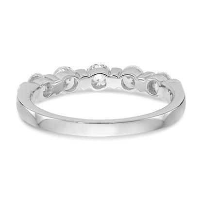 14K Weißgold Ehering mit 5 natürlichen Diamanten