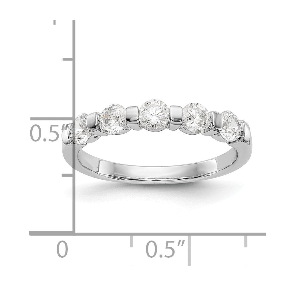 Platin 5-stone Diamant Ehering Ring