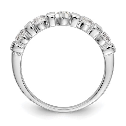585 Weißgold Diamant-Ring mit 5 Steinen