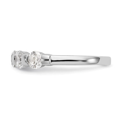 585 Weißgold Diamant-Ring mit 5 Steinen