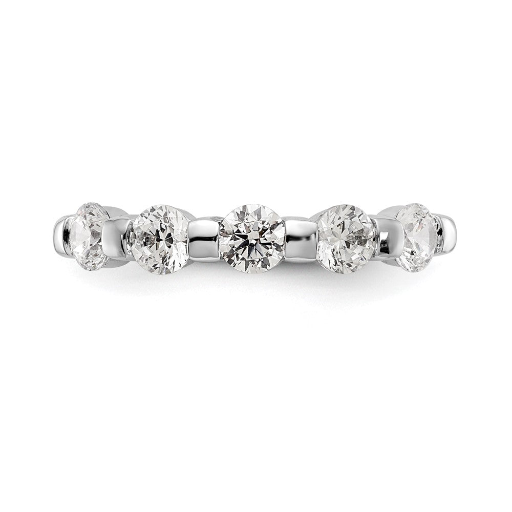 585 Weißgold Diamant-Ring mit 5 Steinen