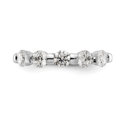 585 Weißgold Diamant-Ring mit 5 Steinen