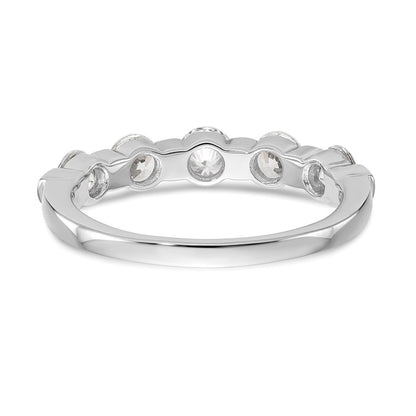 585 Weißgold Diamant-Ring mit 5 Steinen