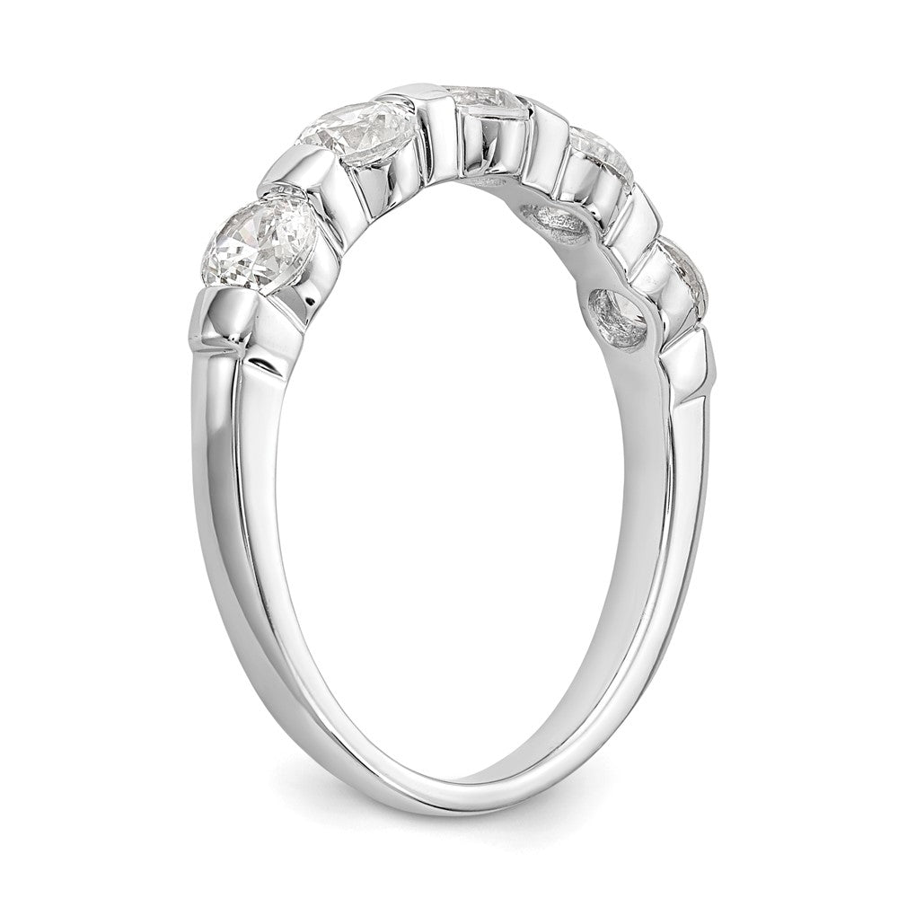 585 Weißgold Diamant-Ring mit 5 Steinen
