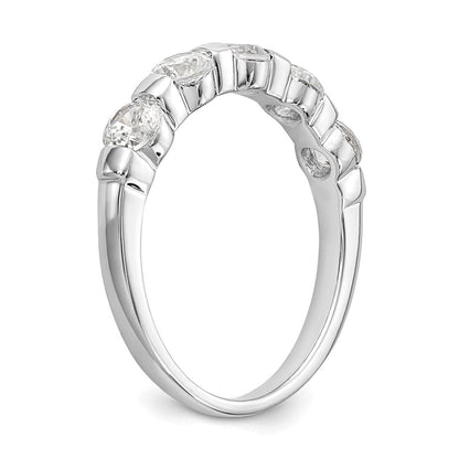 585 Weißgold Diamant-Ring mit 5 Steinen