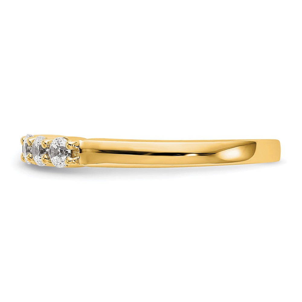 14K Gelbgold Ring mit 5 echten Diamanten