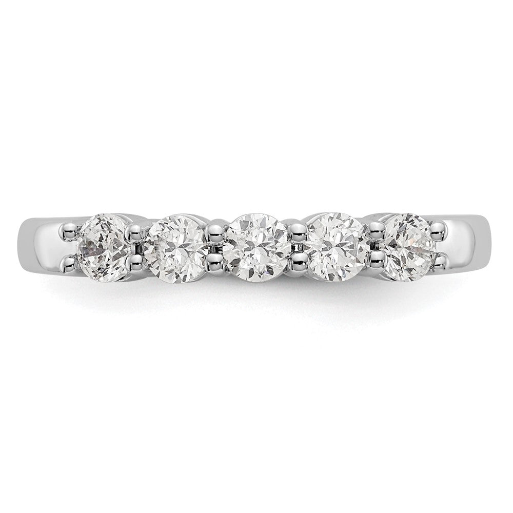 True Origin 14K Weißgold 1/2 Karat Im Labor Gezüchtet Diamant Vs+ F+ Komplett Rund Five Stein Ring
