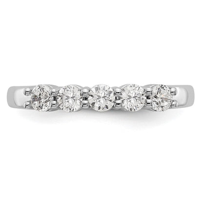 True Origin 14K Weißgold 1/2 Karat Im Labor Gezüchtet Diamant Vs+ F+ Komplett Rund Five Stein Ring