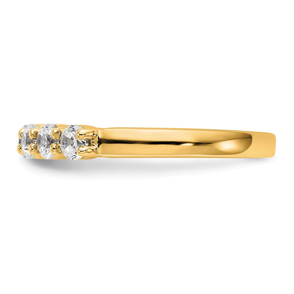 True Origin 14K Gelbgold 1/2 Karat Im Labor Gezüchtet Diamant Vs+ F+ Komplett Rund Five Stein Ring
