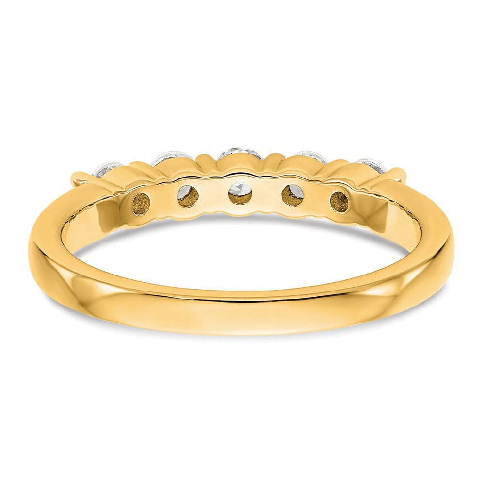 14K Gelbgold 5-stone Diamant Ehering Ring