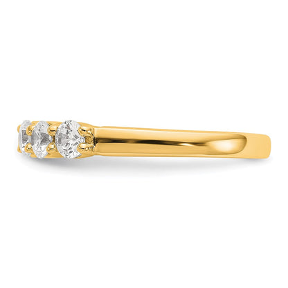 True Origin 14K Gelbgold 5/8 Karat Im Labor Gezüchtet Diamant Vs+ F+ Komplett Rund Five Stein Ring